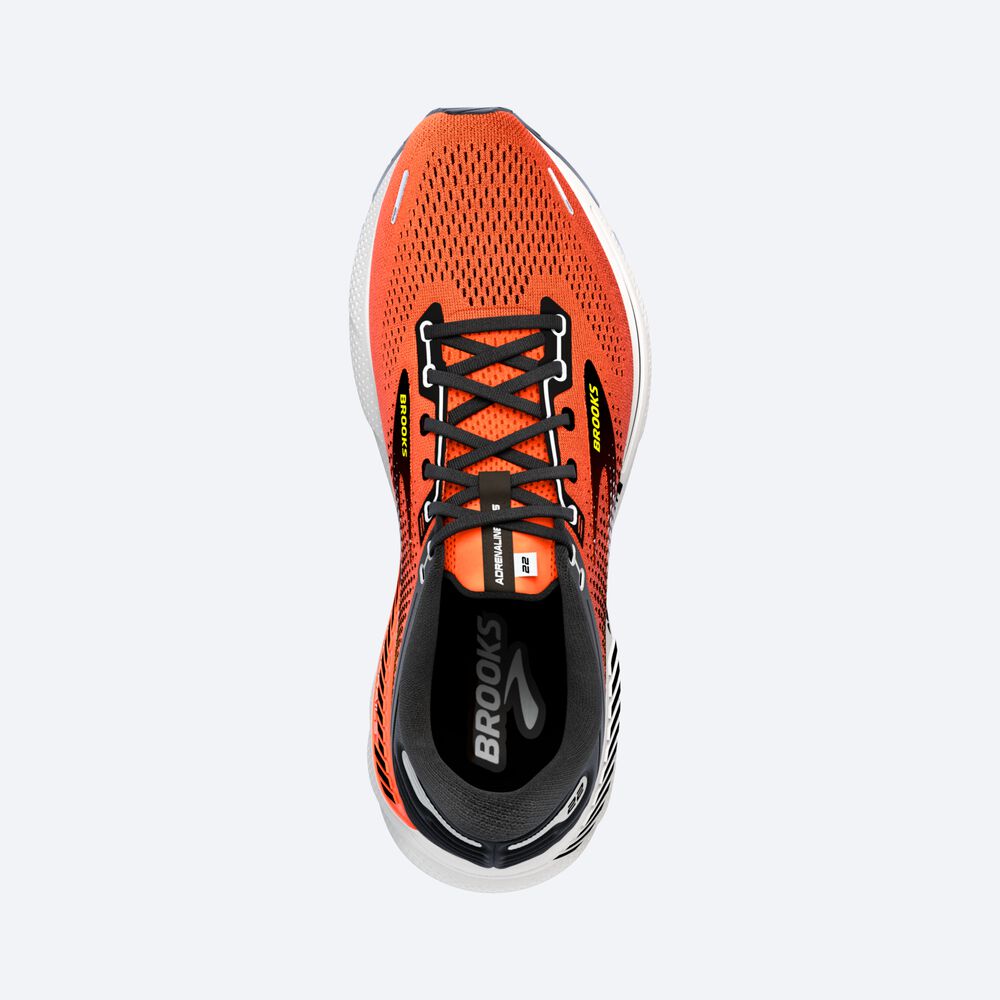 Brooks Adrenaline GTS 22 Erkek Koşu Ayakkabısı Turuncu/Siyah/Beyaz | TR-189634