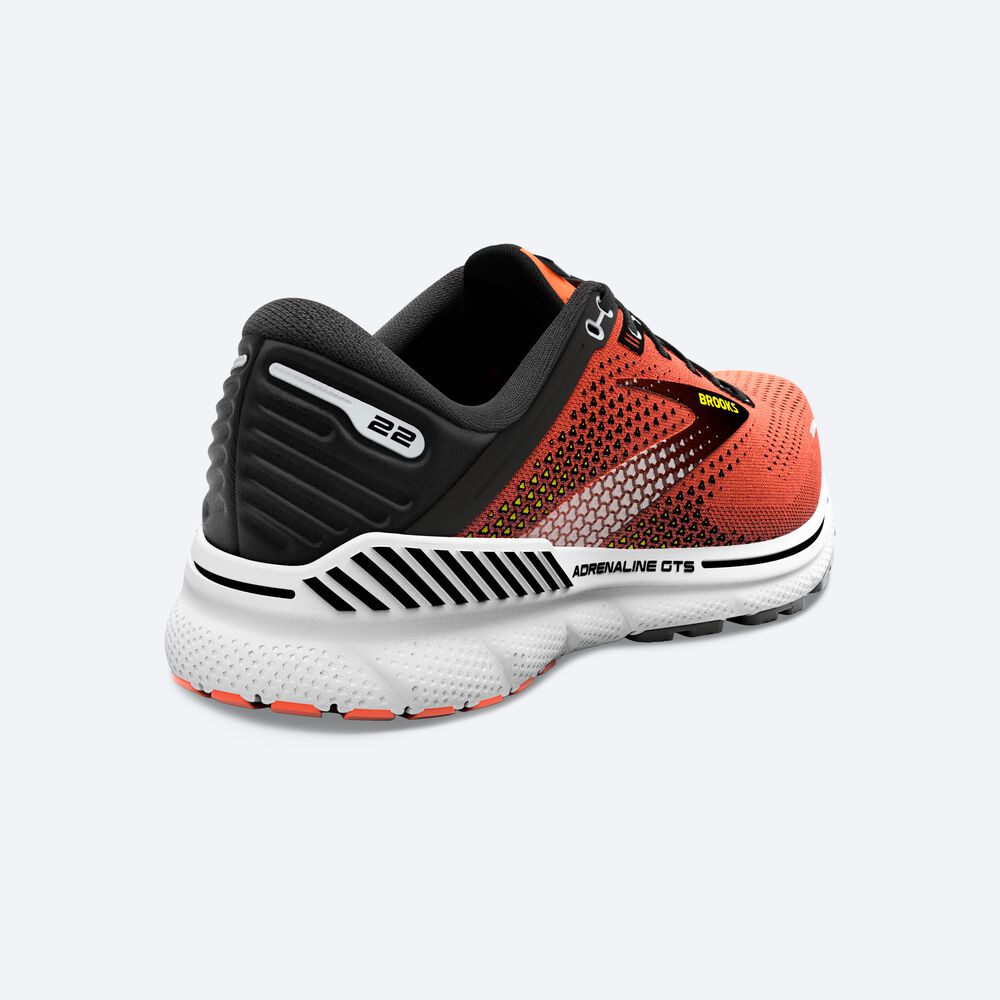 Brooks Adrenaline GTS 22 Erkek Koşu Ayakkabısı Turuncu/Siyah/Beyaz | TR-189634