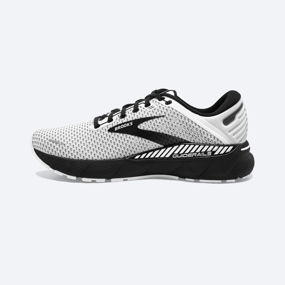 Brooks Adrenaline GTS 22 Erkek Koşu Ayakkabısı Beyaz/Gri/Siyah | TR-215640