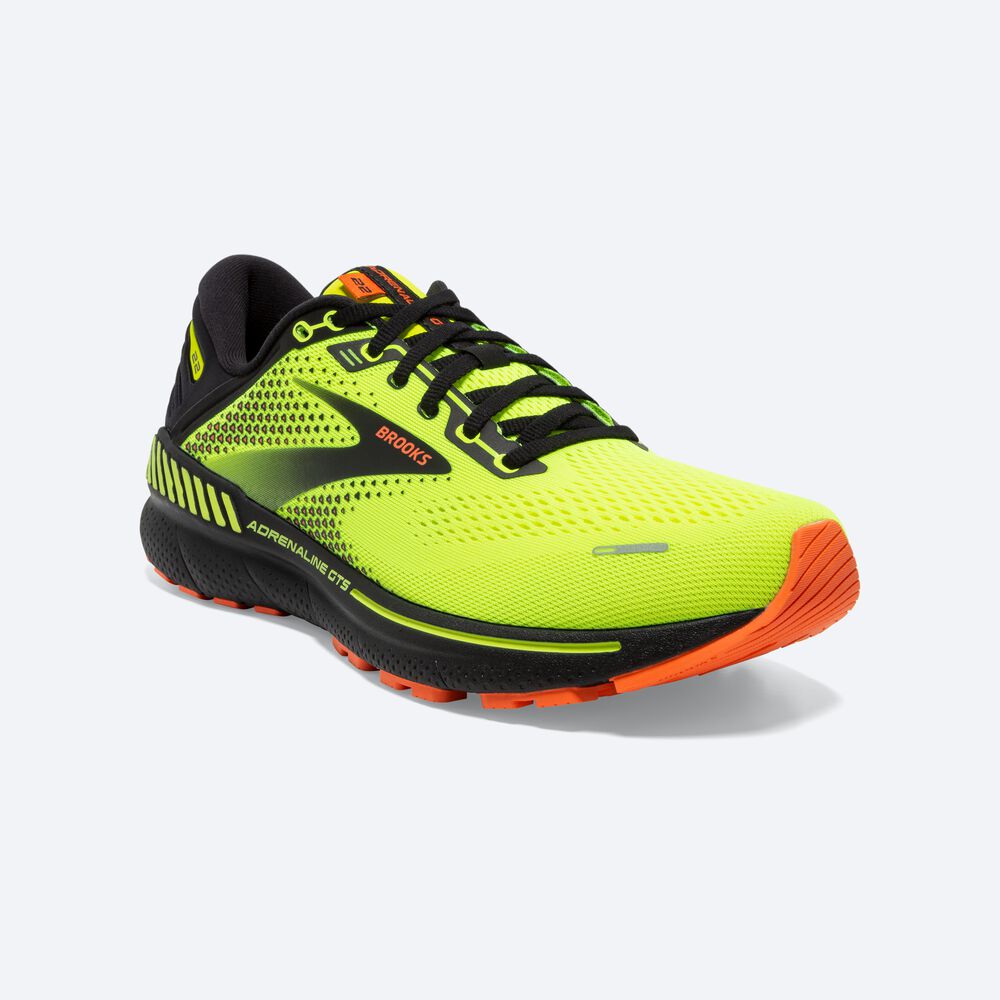 Brooks Adrenaline GTS 22 Erkek Koşu Ayakkabısı Sarı/Siyah | TR-271069