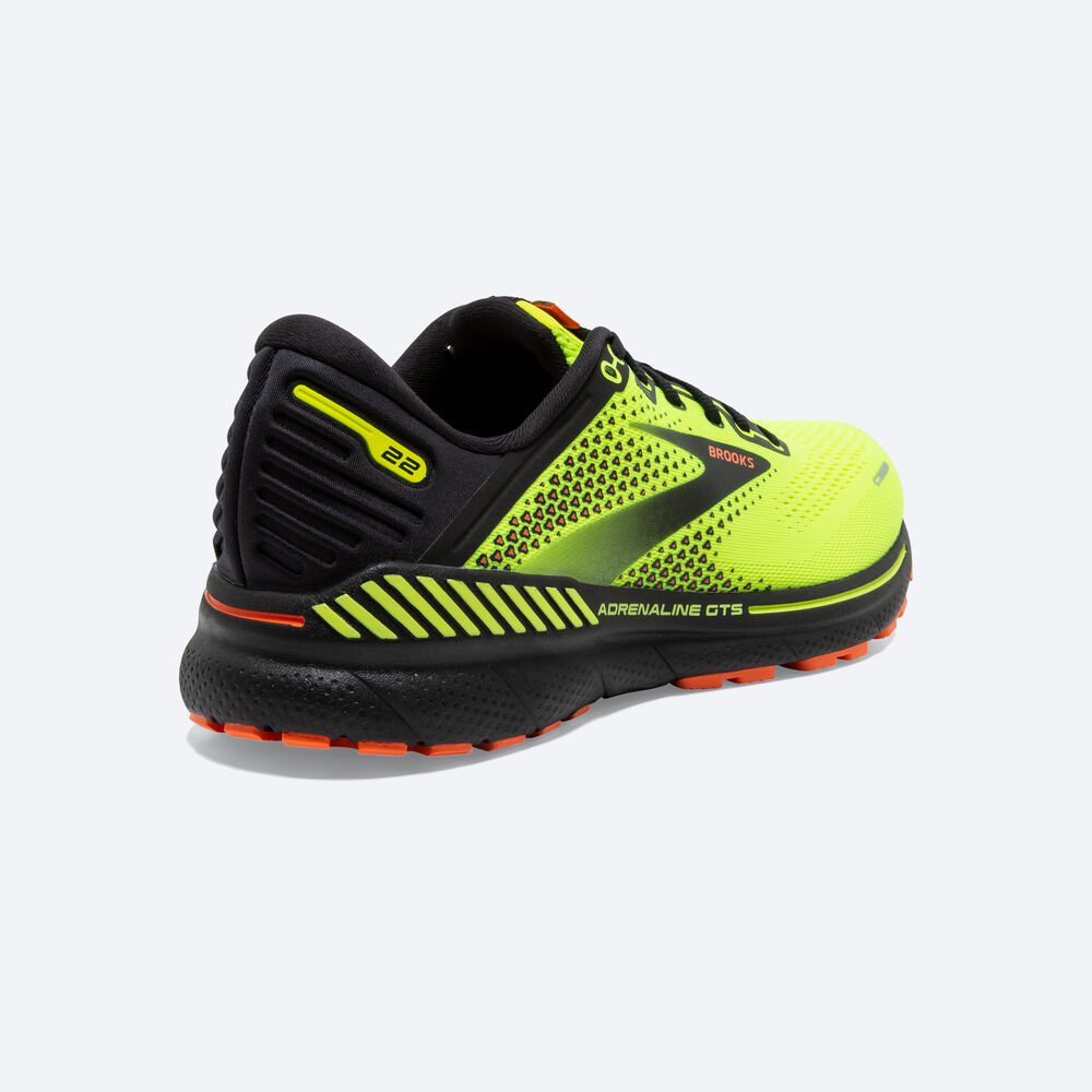 Brooks Adrenaline GTS 22 Erkek Koşu Ayakkabısı Sarı/Siyah | TR-271069