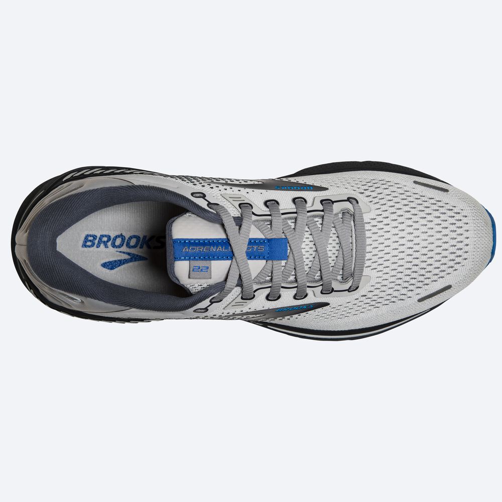 Brooks Adrenaline GTS 22 Erkek Koşu Ayakkabısı Gri/Mavi | TR-280174