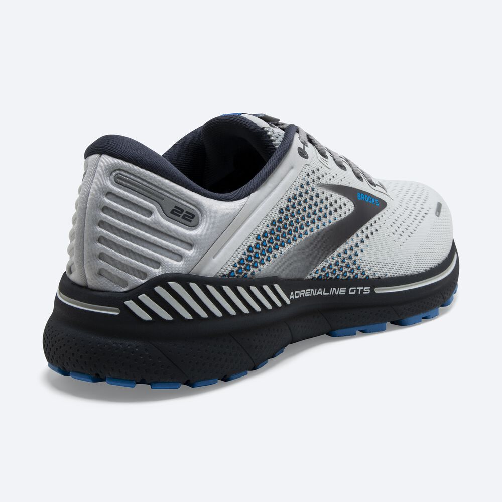 Brooks Adrenaline GTS 22 Erkek Koşu Ayakkabısı Gri/Mavi | TR-280174