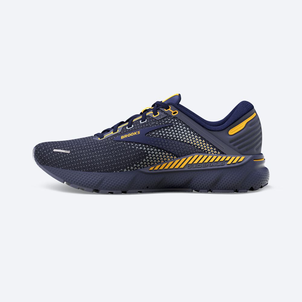 Brooks Adrenaline GTS 22 Erkek Koşu Ayakkabısı Lacivert/Gri/Turuncu Çiçekli | TR-301864