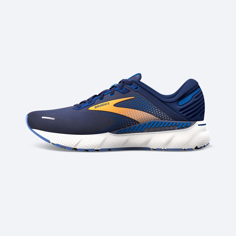 Brooks Adrenaline GTS 22 Erkek Koşu Ayakkabısı Lacivert/Turuncu/Beyaz | TR-359678