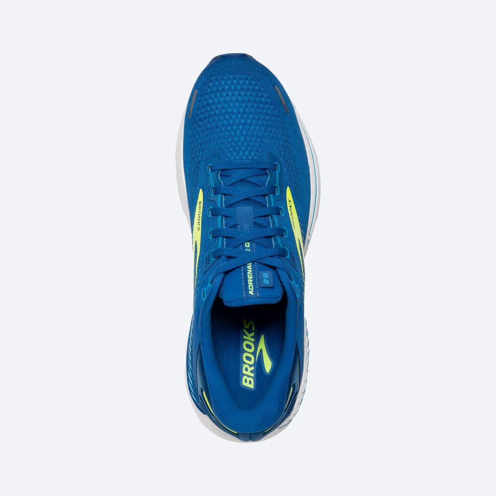 Brooks Adrenaline GTS 22 Erkek Koşu Ayakkabısı Mavi/Beyaz | TR-387546