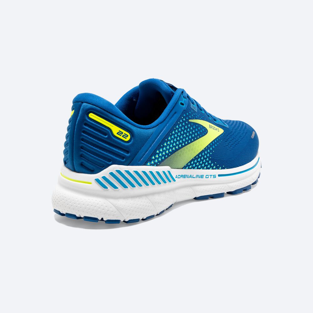 Brooks Adrenaline GTS 22 Erkek Koşu Ayakkabısı Mavi/Beyaz | TR-387546