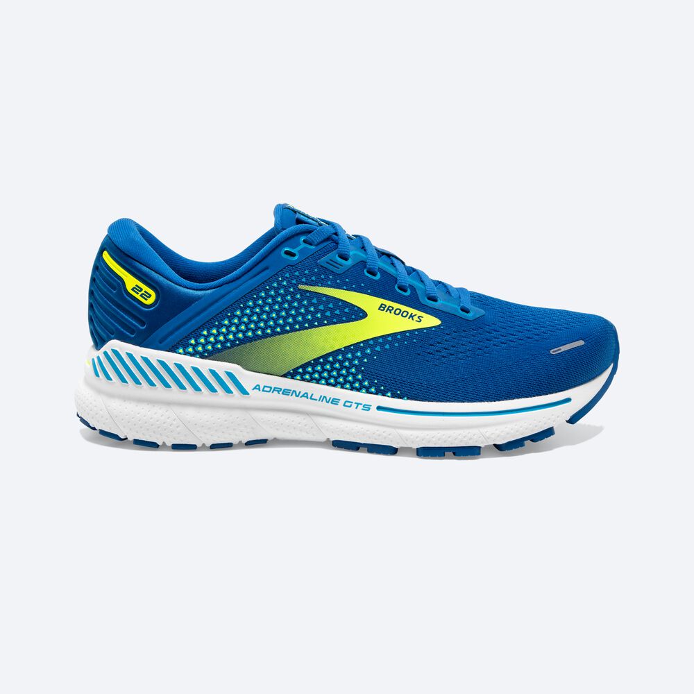 Brooks Adrenaline GTS 22 Erkek Koşu Ayakkabısı Mavi/Beyaz | TR-387546