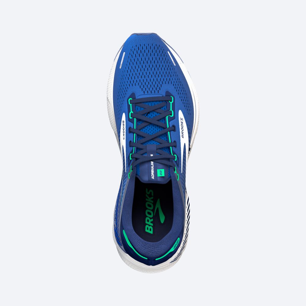 Brooks Adrenaline GTS 22 Erkek Koşu Ayakkabısı Mavi/Yeşil | TR-450162