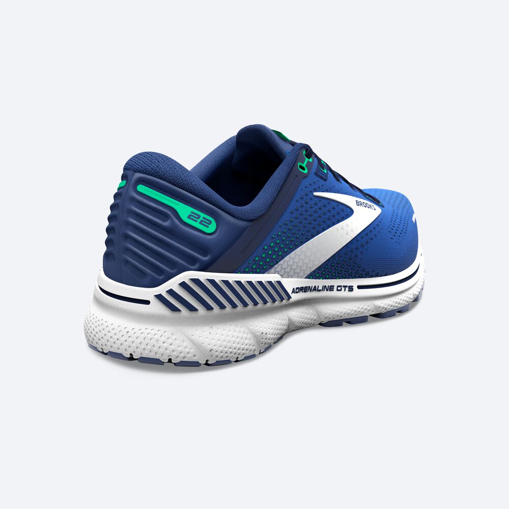 Brooks Adrenaline GTS 22 Erkek Koşu Ayakkabısı Mavi/Yeşil | TR-450162