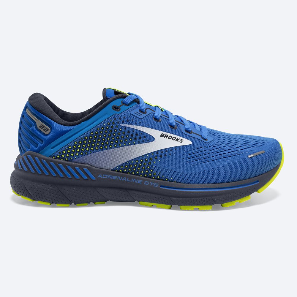 Brooks Adrenaline GTS 22 Erkek Koşu Ayakkabısı Mavi | TR-734856