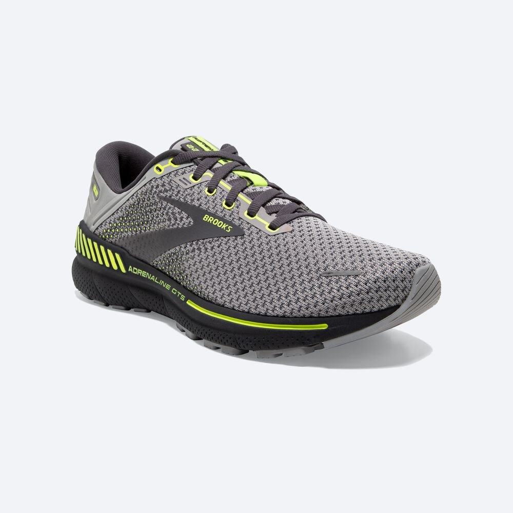 Brooks Adrenaline GTS 22 Erkek Koşu Ayakkabısı Gri | TR-960412