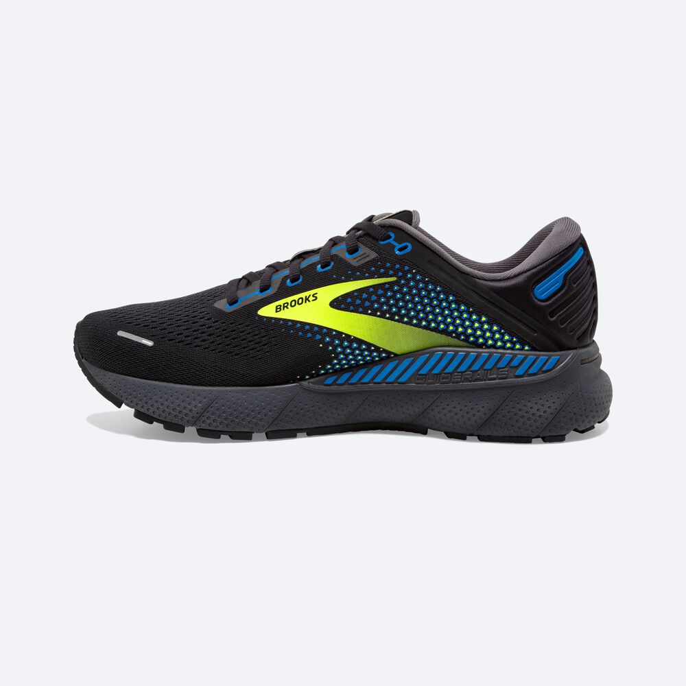 Brooks Adrenaline GTS 22 Erkek Koşu Ayakkabısı Siyah/Mavi | TR-980612