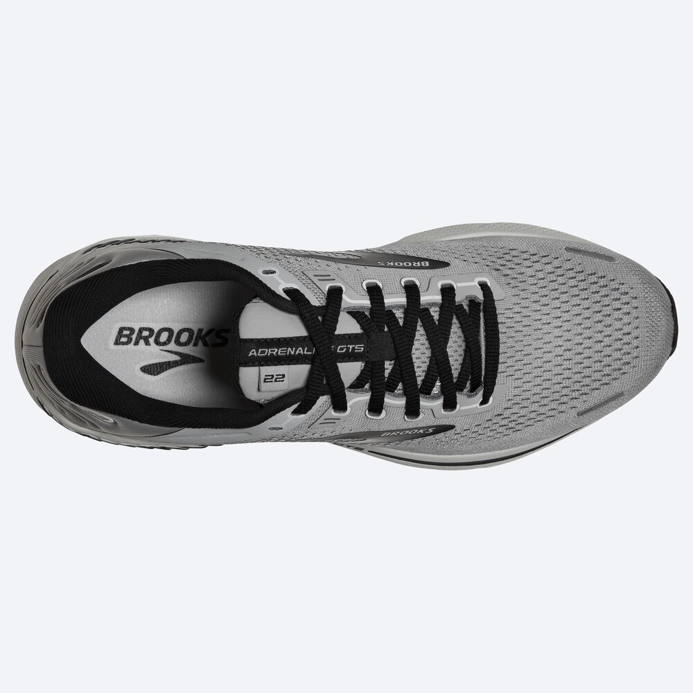 Brooks Adrenaline GTS 22 Erkek Koşu Ayakkabısı Gri/Siyah | TR-987035