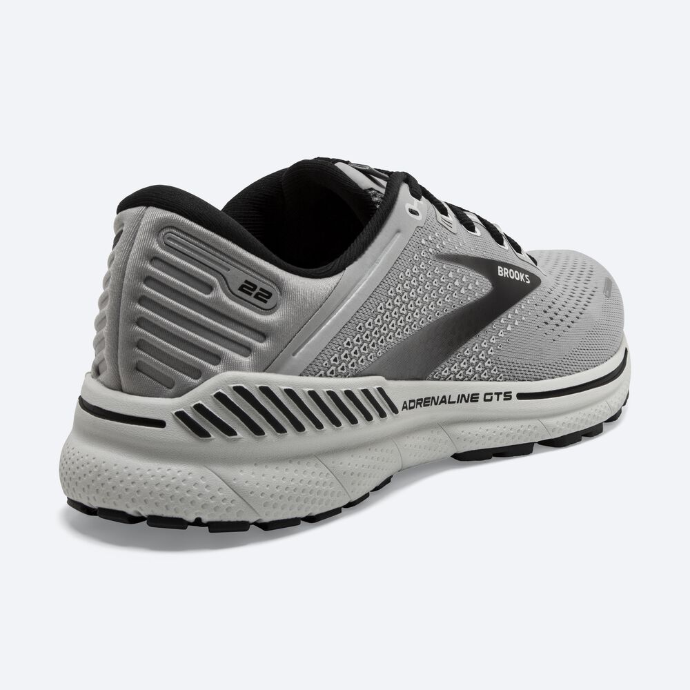 Brooks Adrenaline GTS 22 Erkek Koşu Ayakkabısı Gri/Siyah | TR-987035