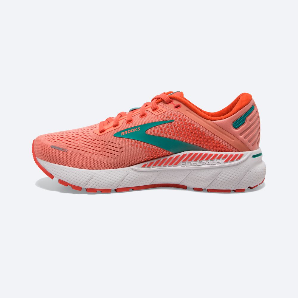 Brooks Adrenaline GTS 22 Kadın Koşu Ayakkabısı Mercan/Beyaz | TR-165708