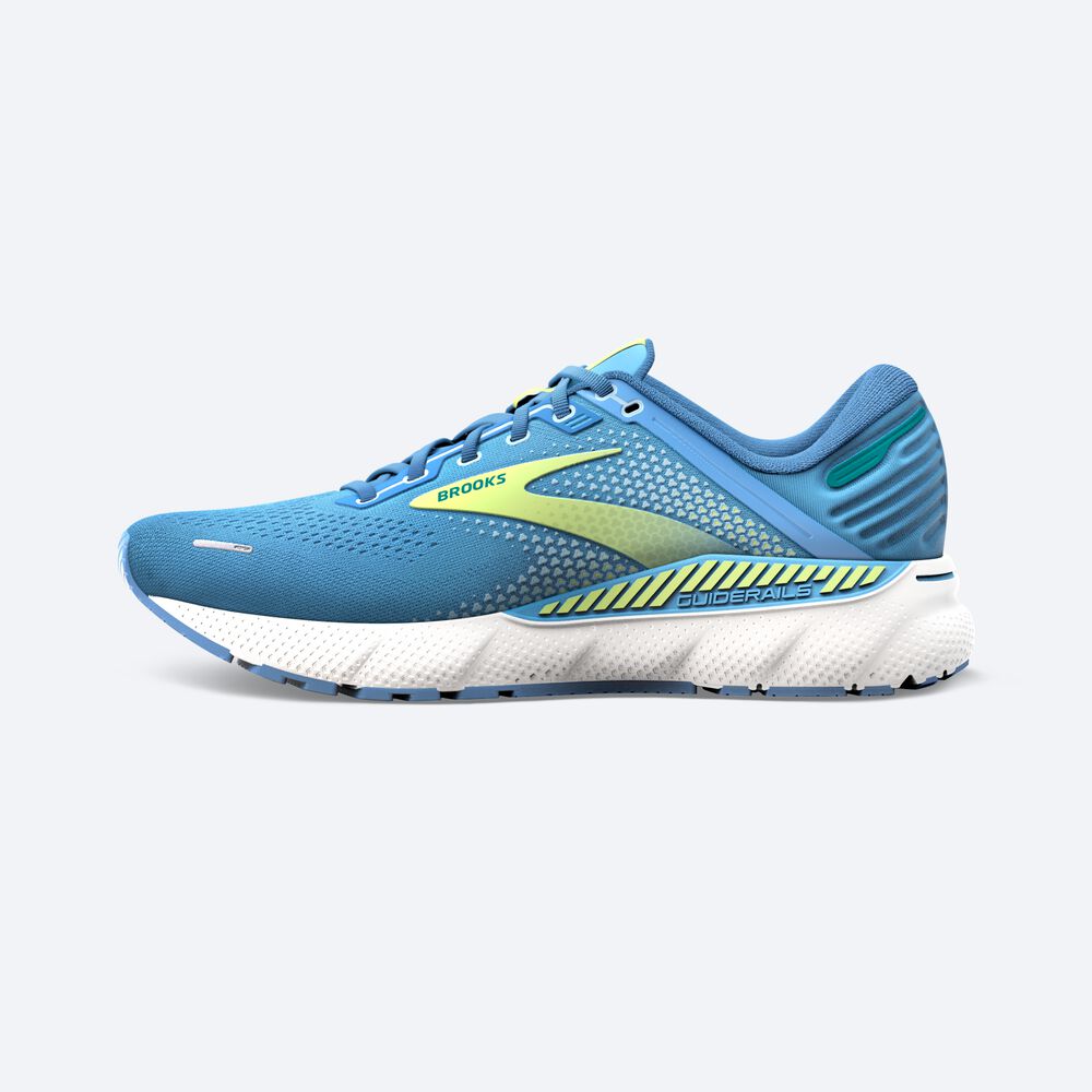 Brooks Adrenaline GTS 22 Kadın Koşu Ayakkabısı Gümüş Mavi/Yeşil/Beyaz | TR-287419