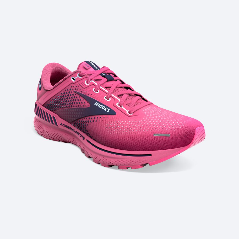 Brooks Adrenaline GTS 22 Kadın Koşu Ayakkabısı Pembe/Lacivert/Mavi | TR-306529