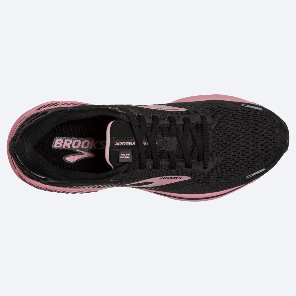 Brooks Adrenaline GTS 22 Kadın Koşu Ayakkabısı Siyah/Gümüş | TR-319705