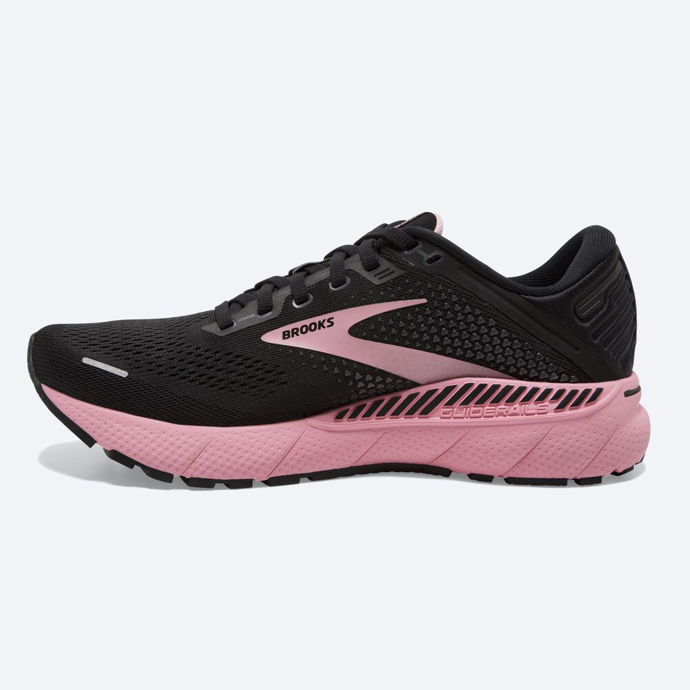 Brooks Adrenaline GTS 22 Kadın Koşu Ayakkabısı Siyah/Gümüş | TR-319705