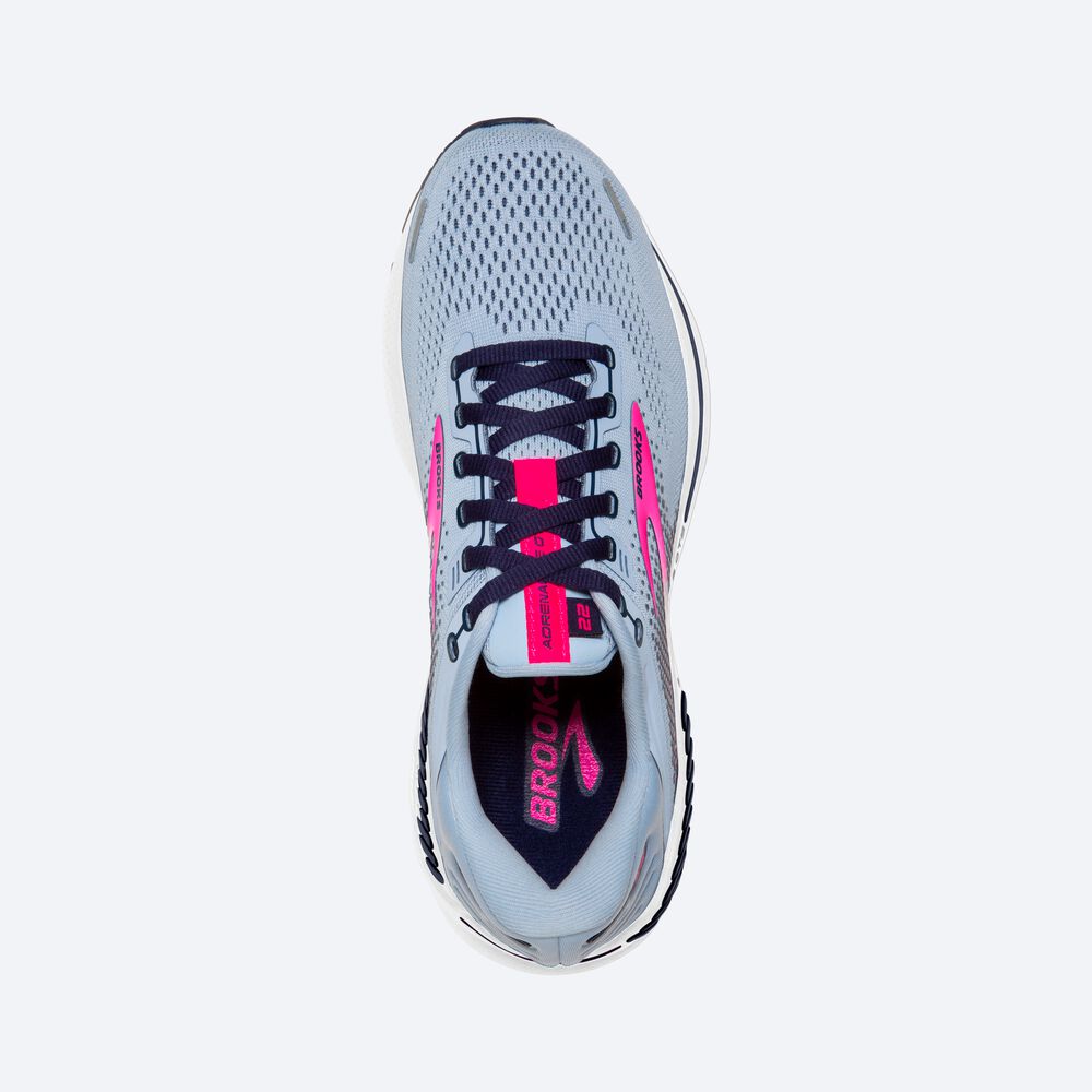 Brooks Adrenaline GTS 22 Kadın Koşu Ayakkabısı Mavi/Lacivert/Pembe | TR-410297