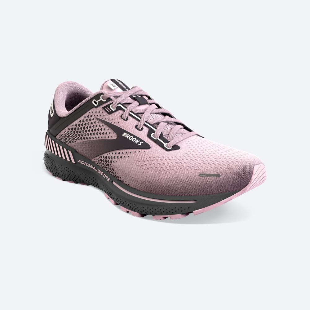 Brooks Adrenaline GTS 22 Kadın Koşu Ayakkabısı Pembe/Siyah | TR-461352