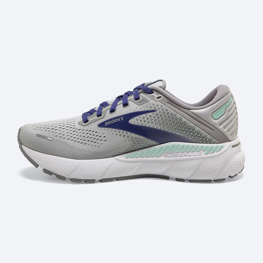 Brooks Adrenaline GTS 22 Kadın Koşu Ayakkabısı Gri/Mavi/Yeşil | TR-470316