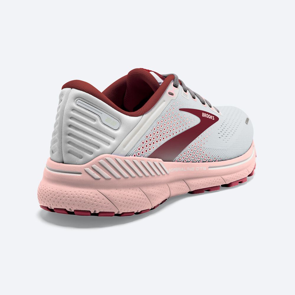 Brooks Adrenaline GTS 22 Kadın Koşu Ayakkabısı Gri/Pembe/Kahverengi | TR-492758