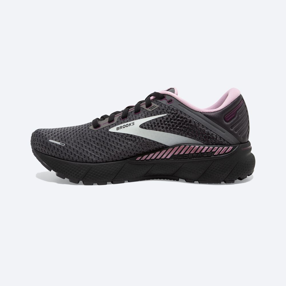 Brooks Adrenaline GTS 22 Kadın Koşu Ayakkabısı Siyah/Metal | TR-681035