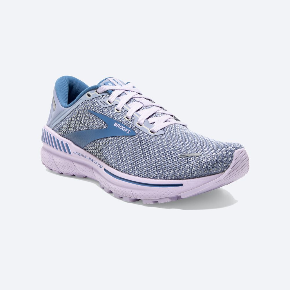 Brooks Adrenaline GTS 22 Kadın Koşu Ayakkabısı Mor/Mavi | TR-915302