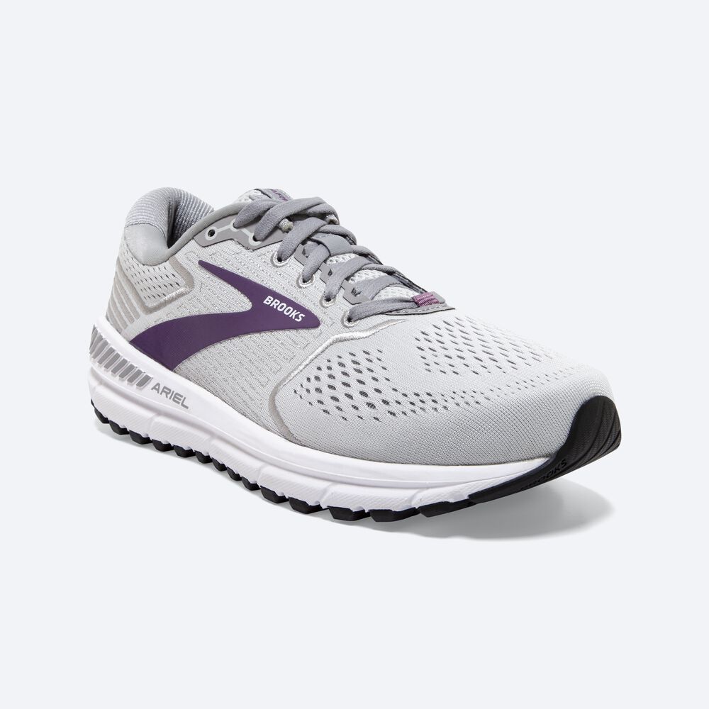 Brooks Ariel '20 Kadın Koşu Ayakkabısı Gri/Mor | TR-612549