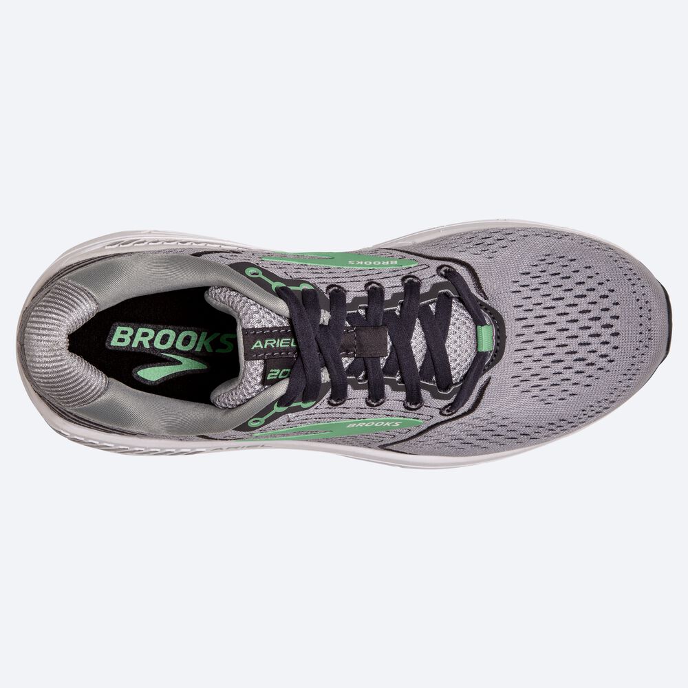 Brooks Ariel '20 Kadın Koşu Ayakkabısı Gri/Siyah/Yeşil | TR-657489