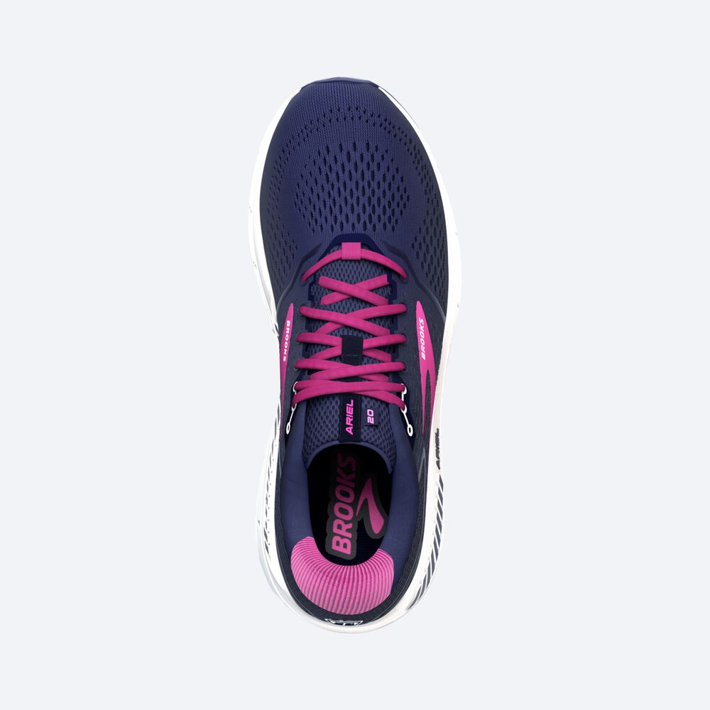 Brooks Ariel '20 Kadın Koşu Ayakkabısı Lacivert/Beyaz | TR-873965