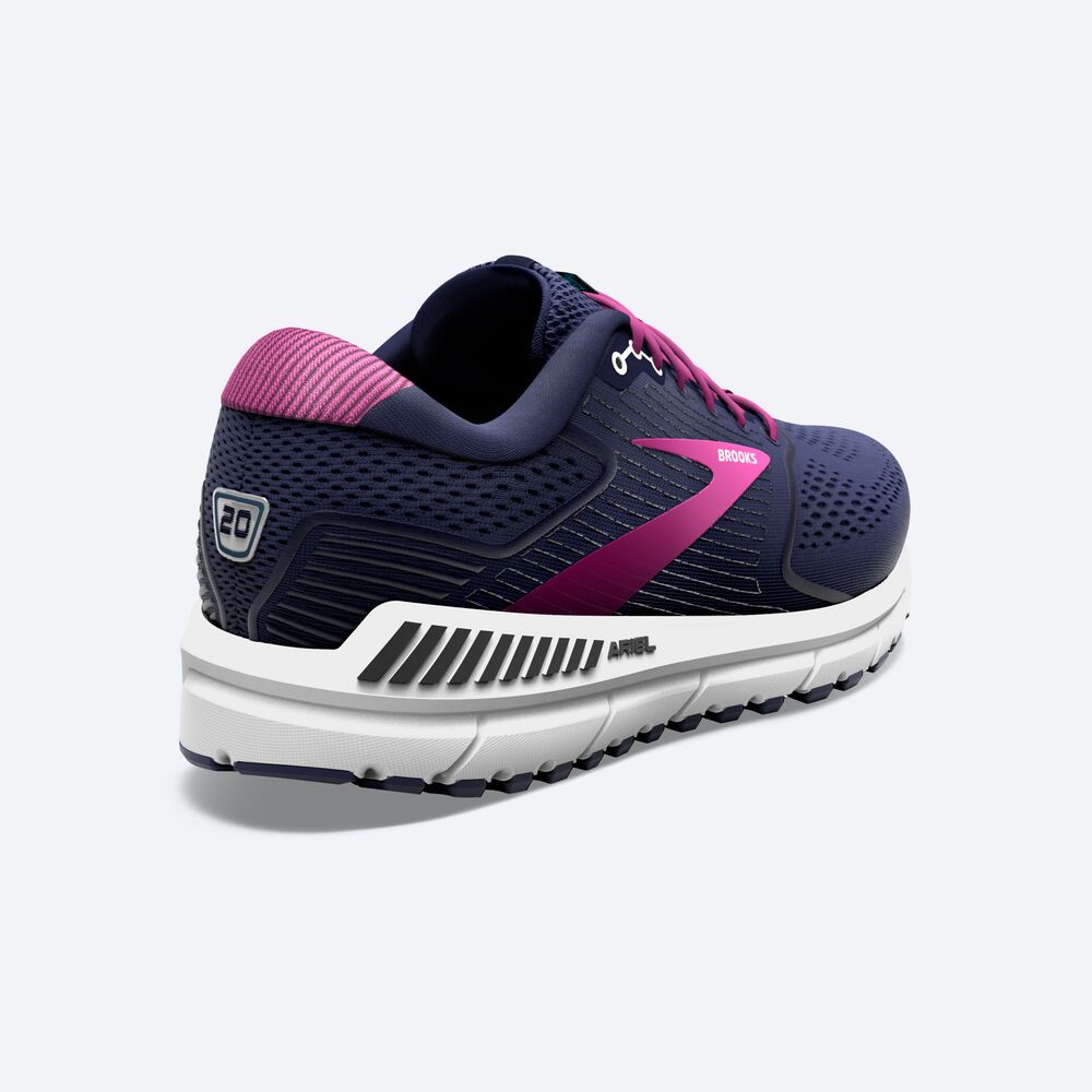 Brooks Ariel '20 Kadın Koşu Ayakkabısı Lacivert/Beyaz | TR-873965