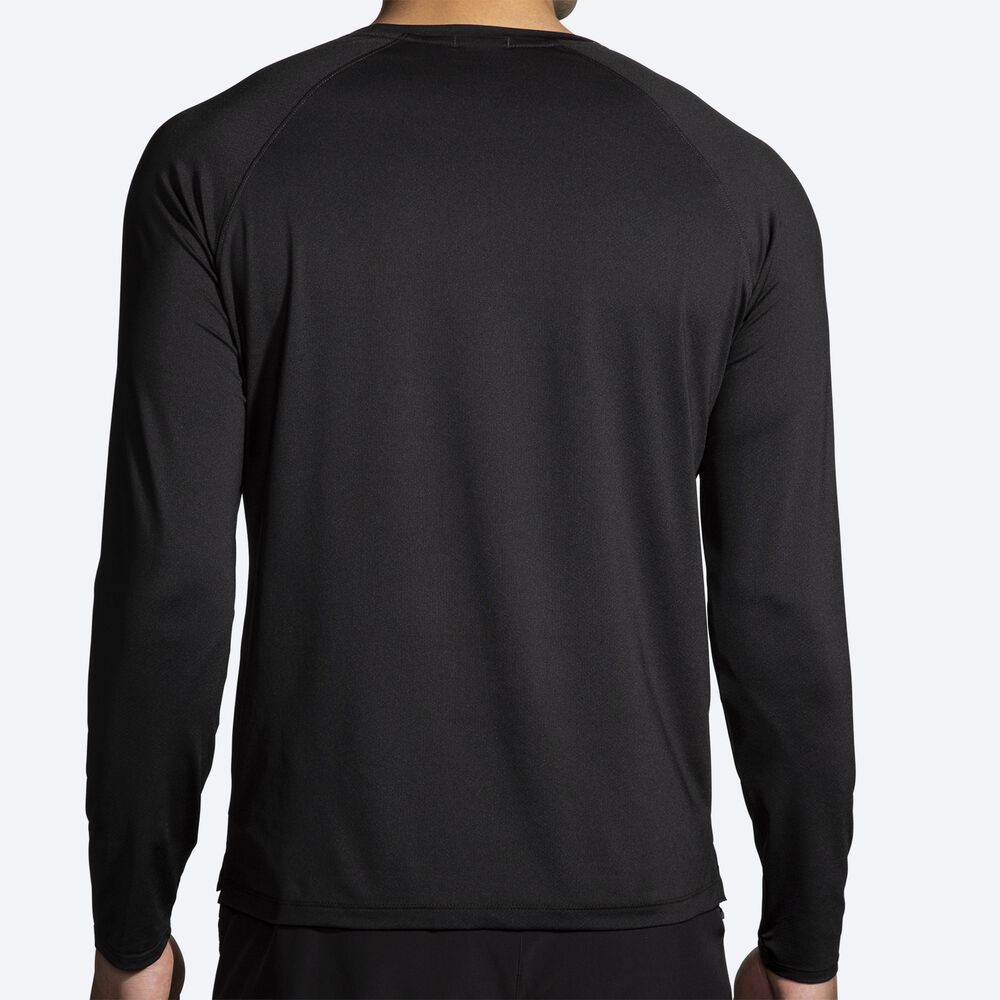 Brooks Atmosphere Long Sleeve 2.0 Erkek Tişört Siyah | TR-183294