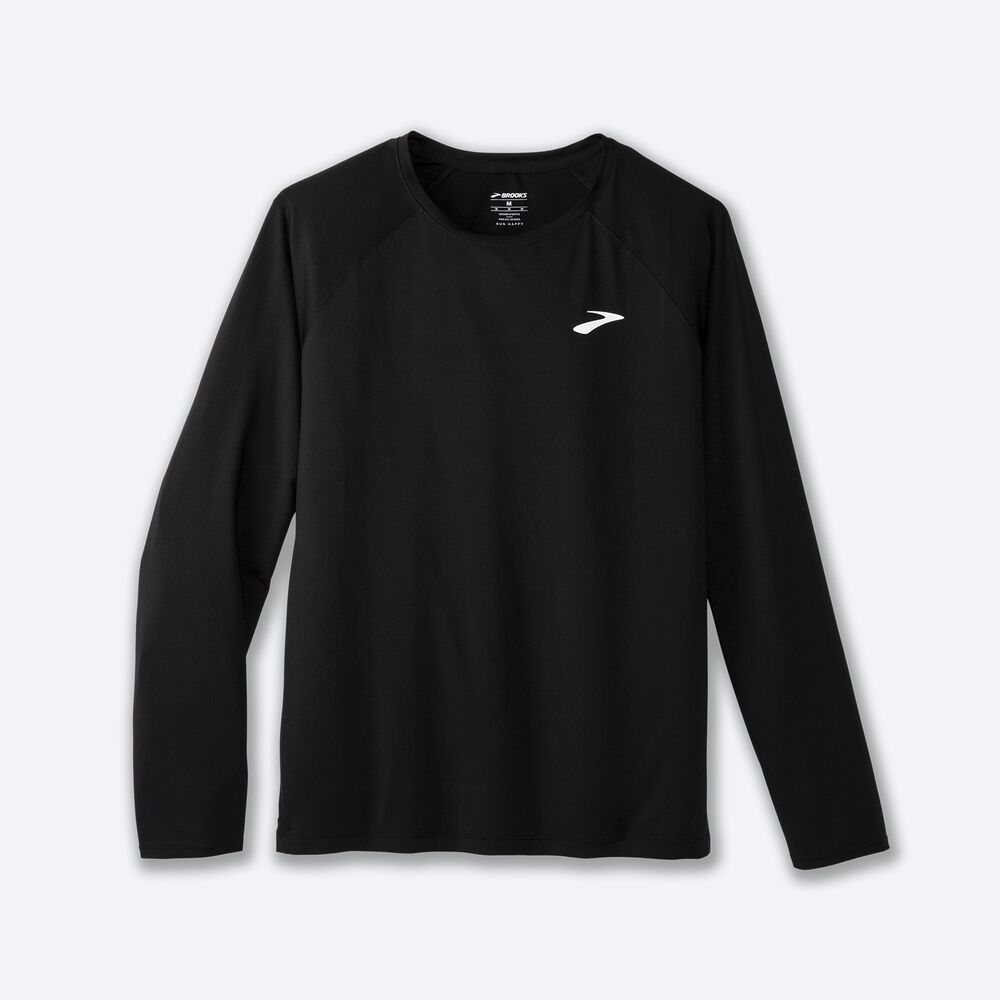 Brooks Atmosphere Long Sleeve 2.0 Erkek Tişört Siyah | TR-183294