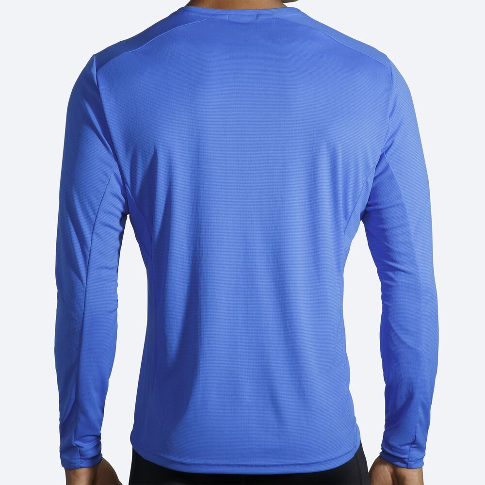 Brooks Atmosphere Long Sleeve Erkek Tişört Mavi | TR-154238