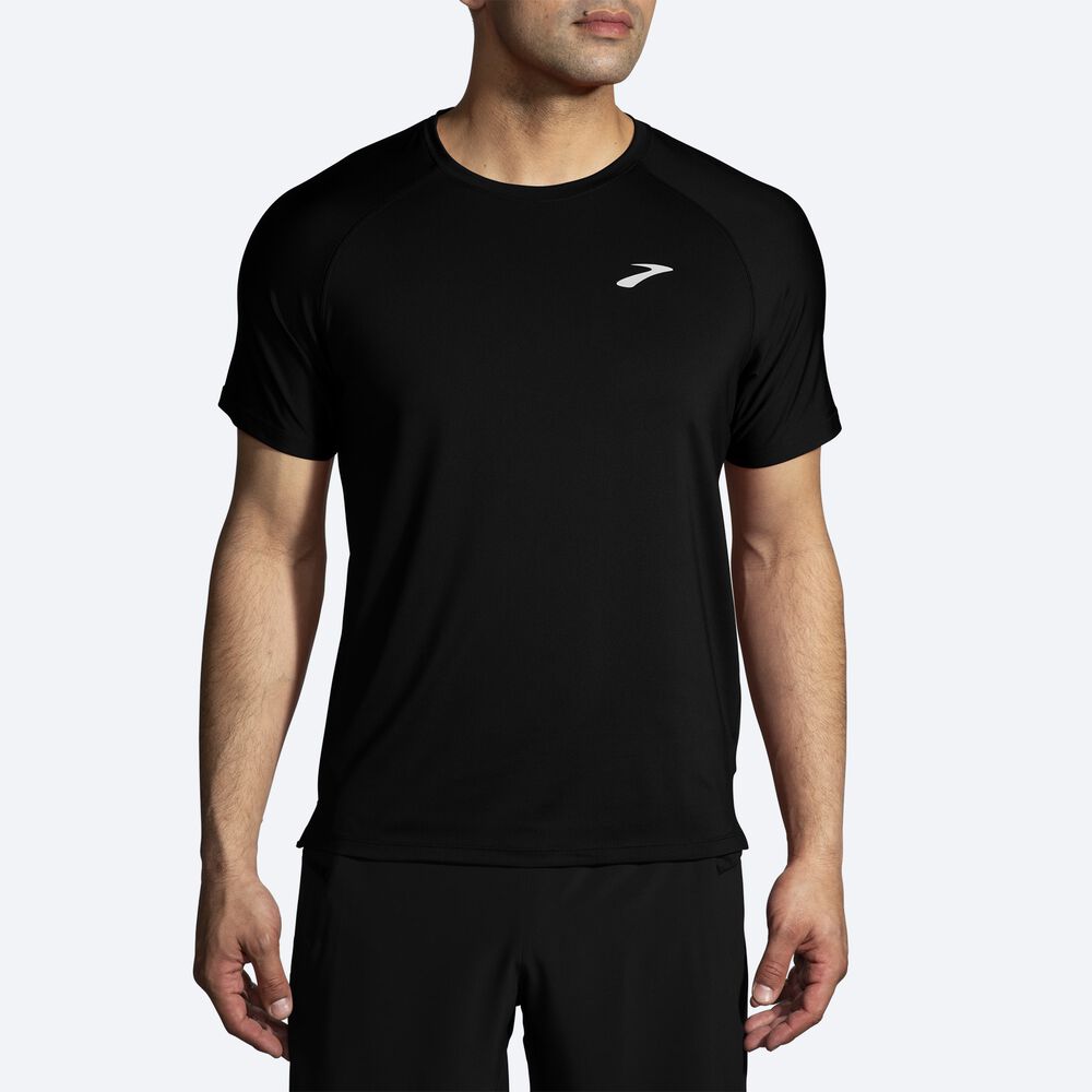 Brooks Atmosphere Short Sleeve 2.0 Erkek Tişört Siyah | TR-507632