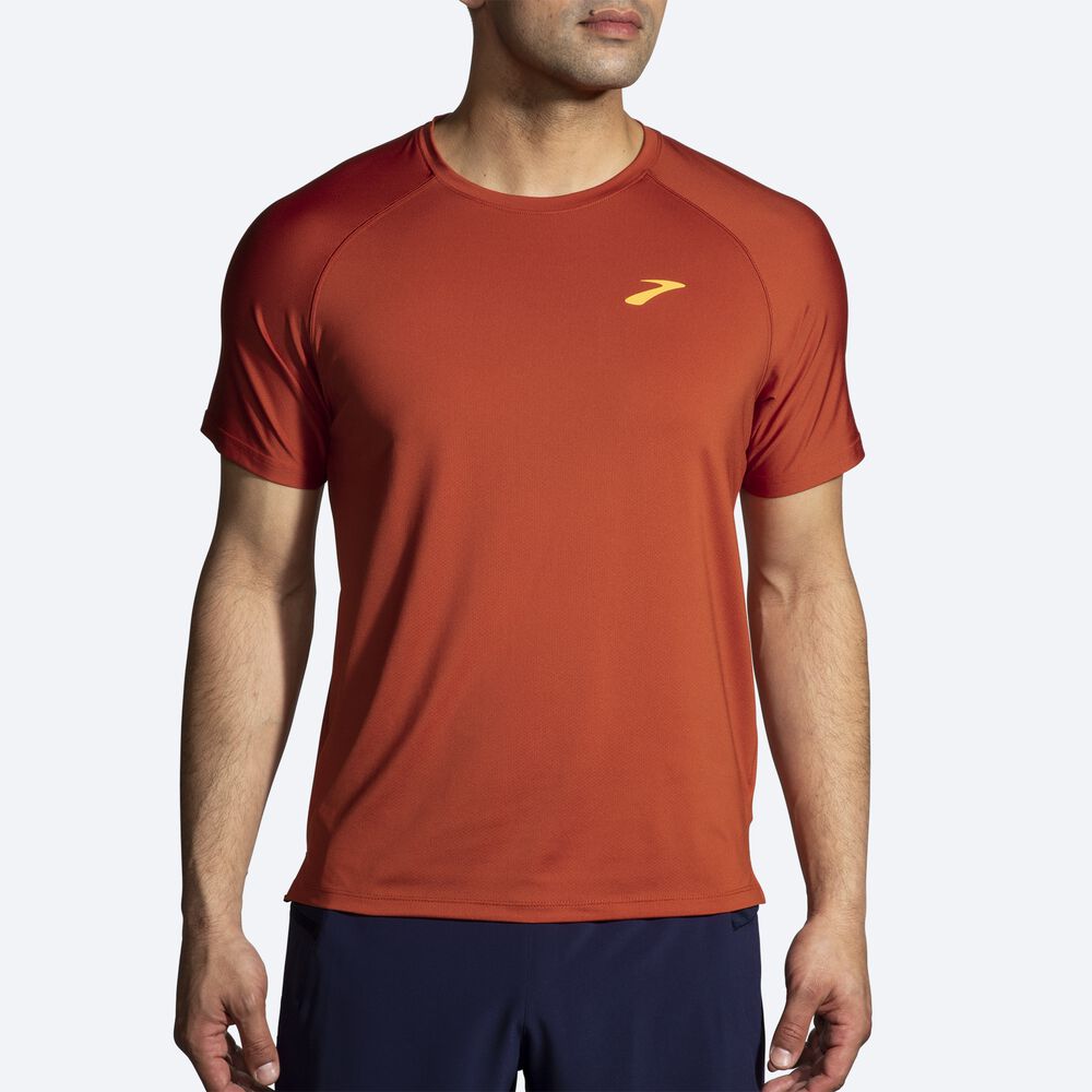 Brooks Atmosphere Short Sleeve 2.0 Erkek Tişört Kırmızı | TR-635840