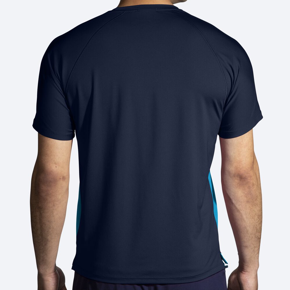 Brooks Atmosphere Short Sleeve 2.0 Erkek Tişört Mavi/Lacivert | TR-695237