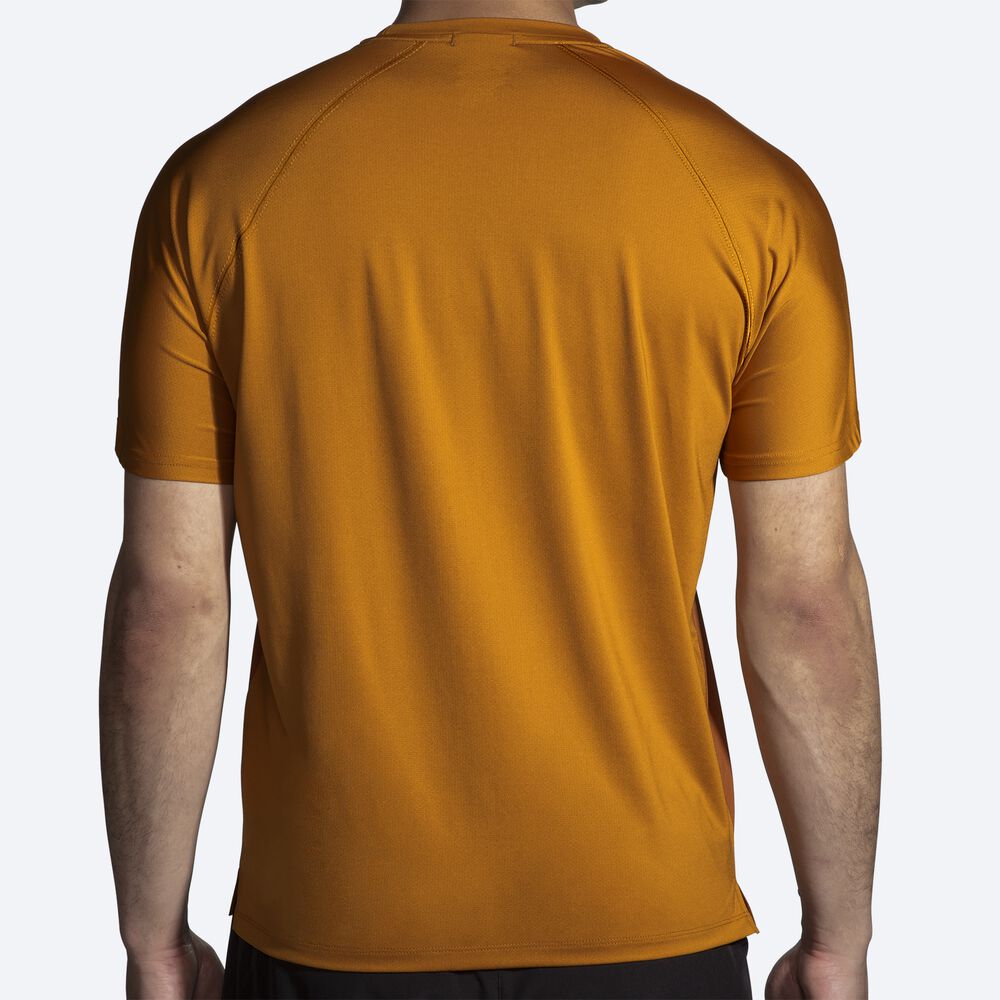 Brooks Atmosphere Short Sleeve 2.0 Erkek Tişört Kahverengi/Sarı | TR-832074