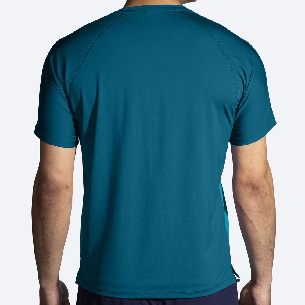 Brooks Atmosphere Short Sleeve 2.0 Erkek Tişört Mavi | TR-942305