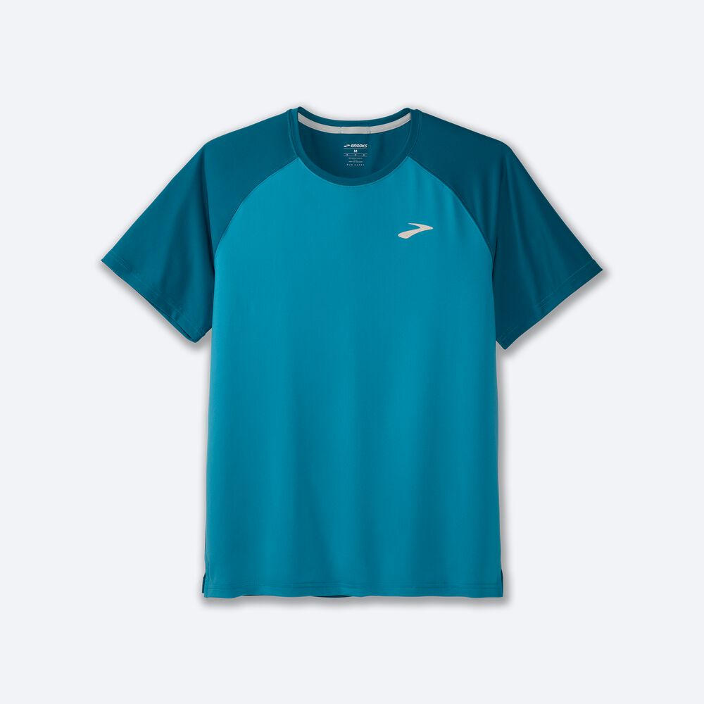 Brooks Atmosphere Short Sleeve 2.0 Erkek Tişört Mavi | TR-942305