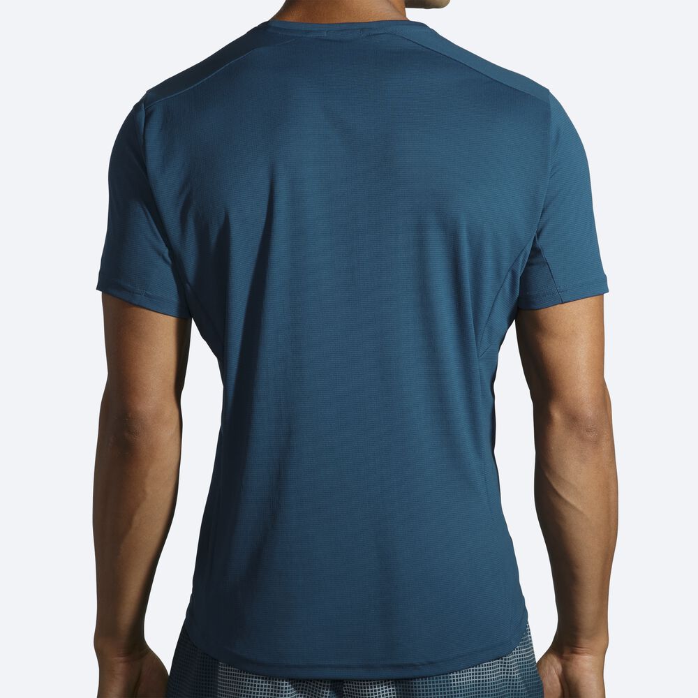 Brooks Atmosphere Short Sleeve Erkek Tişört Indigo | TR-702618