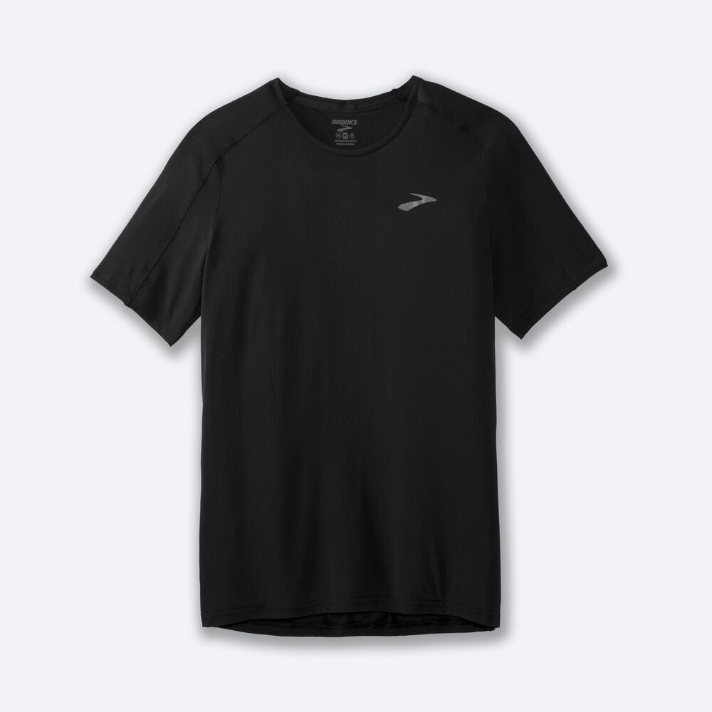 Brooks Atmosphere Short Sleeve Erkek Tişört Siyah | TR-749058