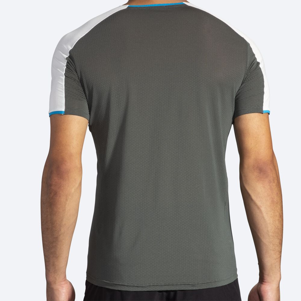 Brooks Atmosphere Short Sleeve Erkek Tişört Koyu Gri/Gri | TR-759016