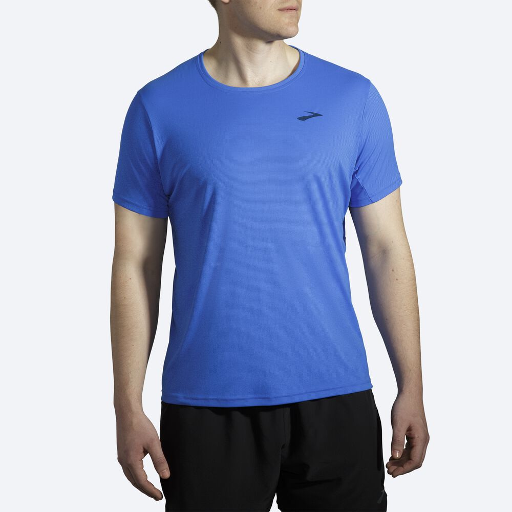 Brooks Atmosphere Short Sleeve Erkek Tişört Mavi | TR-954201