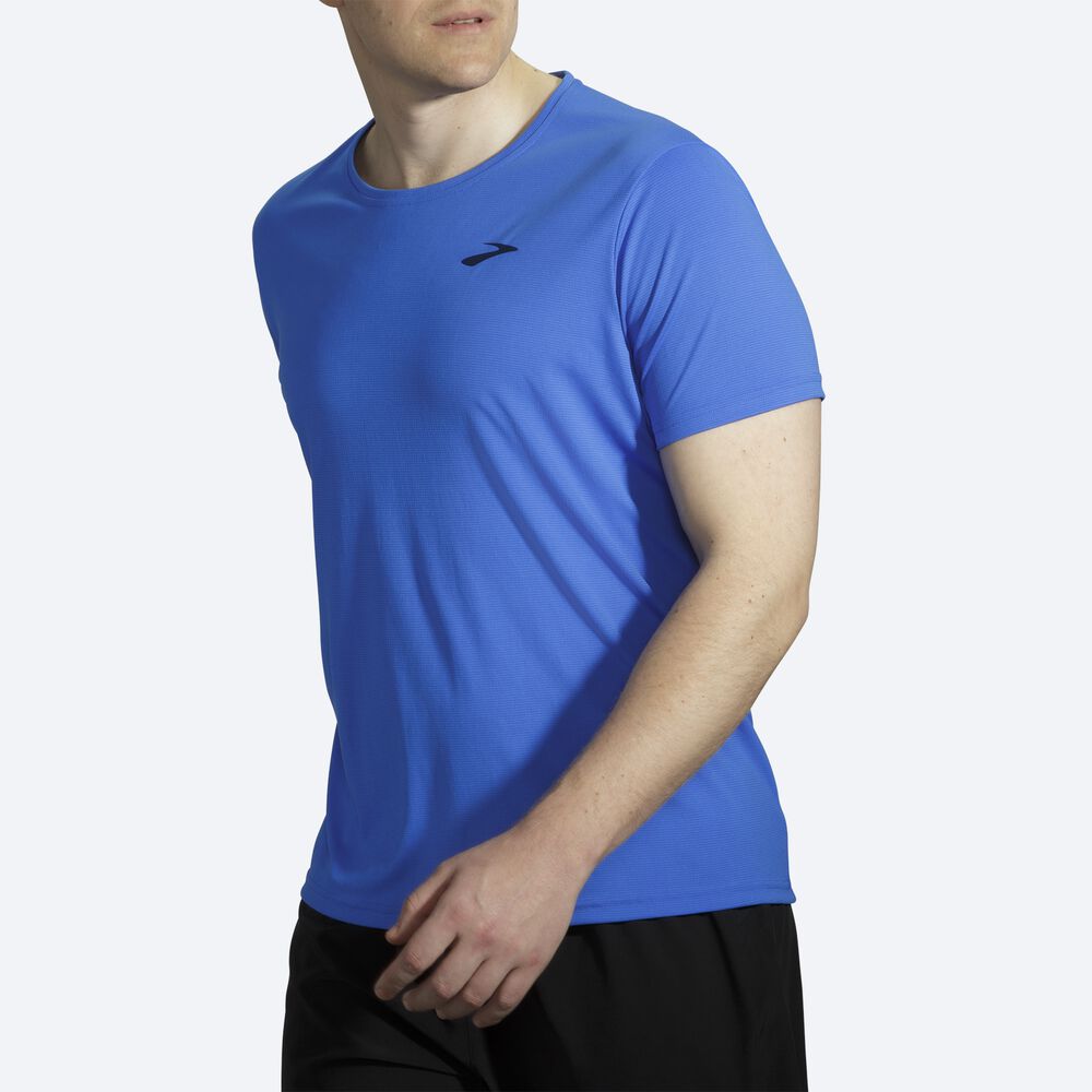 Brooks Atmosphere Short Sleeve Erkek Tişört Mavi | TR-954201