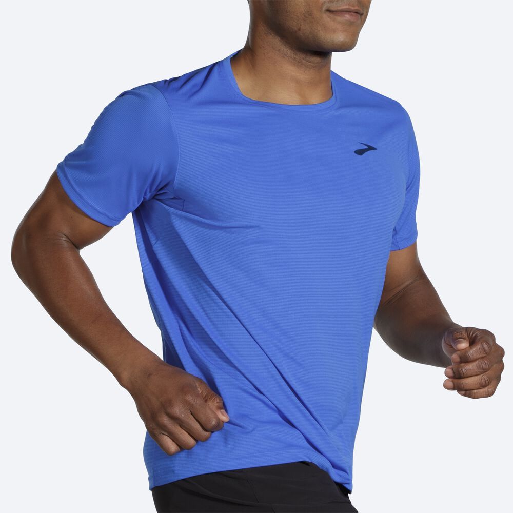 Brooks Atmosphere Short Sleeve Erkek Tişört Mavi | TR-954201