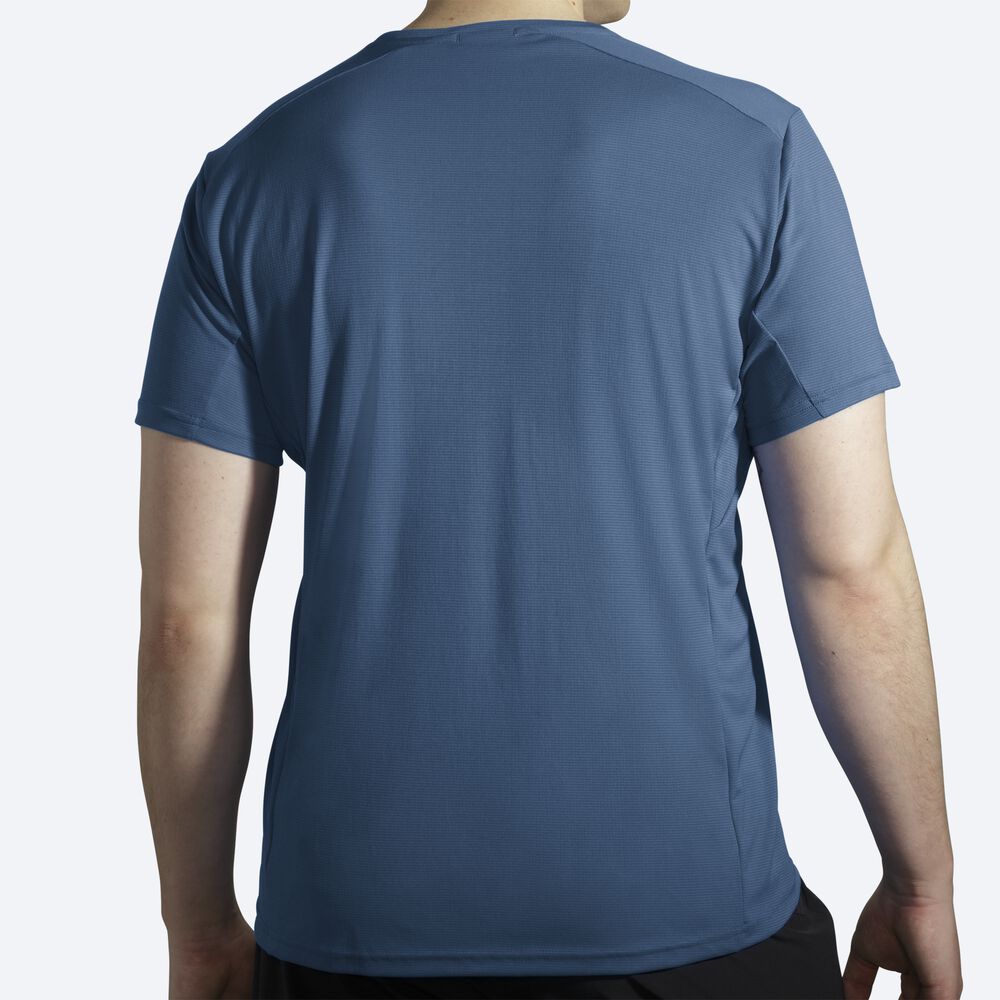 Brooks Atmosphere Short Sleeve Erkek Tişört Mavi | TR-954703